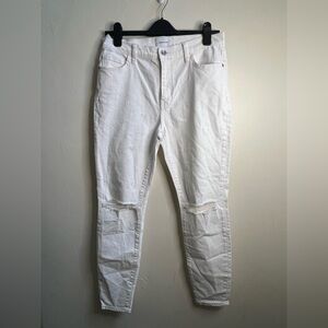 Current/Elliott Women's White High Rise Jeans 30